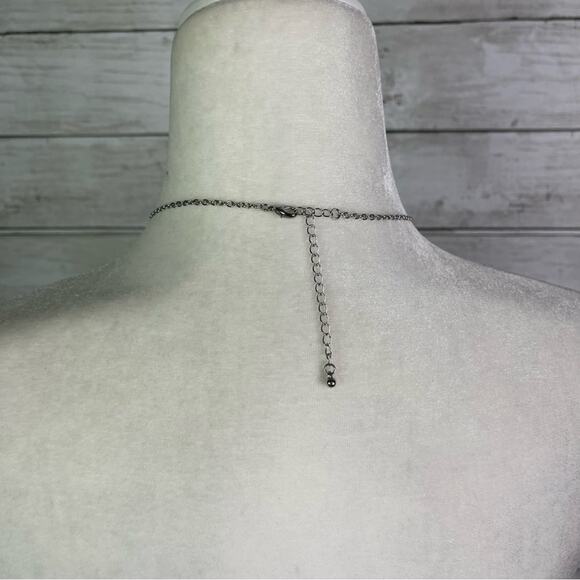 Express Turquoise Stone Fringe Pendant Necklace - Picture 3 of 3